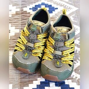 Chaco Kids Outdoor Shoes - Green and Yellow
